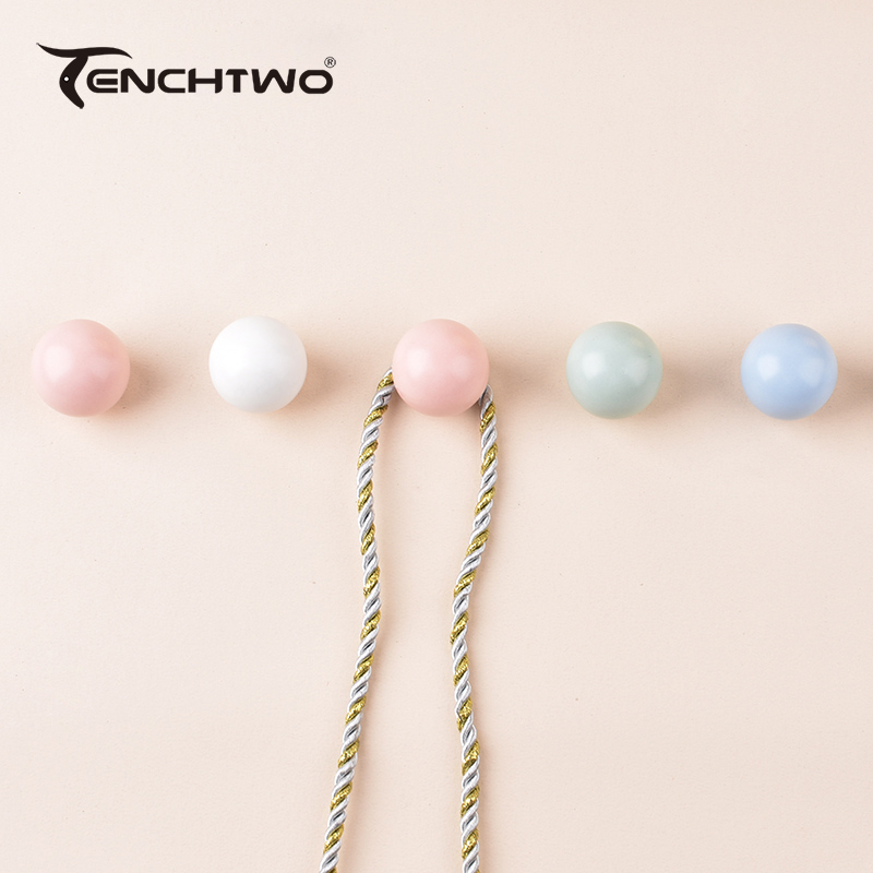 Furniture Hardware Jig - Round Ceramic Hook Clothes Hanger Hook