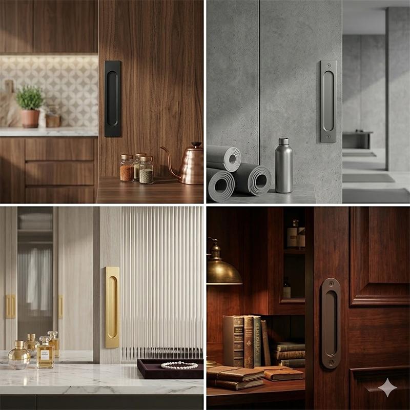 Furniture Hardware Knobs - ** Punch Free Sliding Door Handle