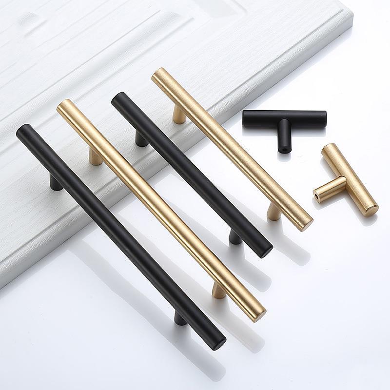 Restoration Hardware Furniture Used - Modern Gold Brushed Straight Cupboard Handles