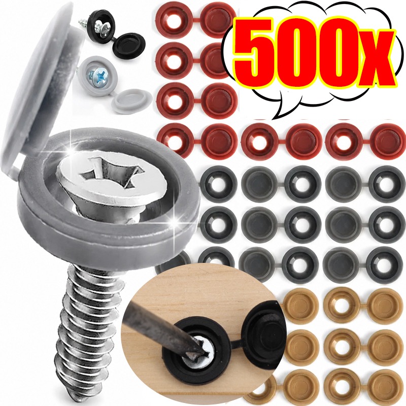 Furniture Hardware Covers - 100-500Pcs Nail Screw Caps Plastic Protective
