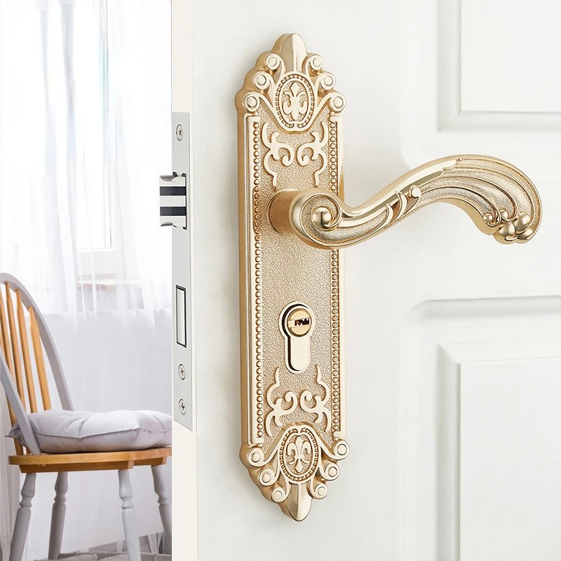 Furniture Hardware Knobs - European Silent Interior Door Handle Luxury