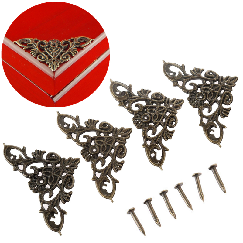 Furniture Hardware Antique - 12pcs Antique Corner Brackets Furniture Hardware