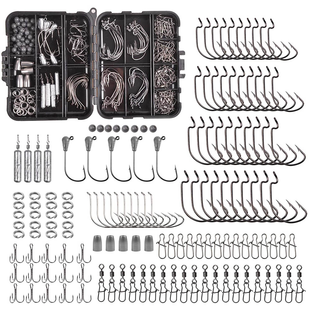 Furniture Hardware Jig - 166PCS Fishing tackle box Including worm