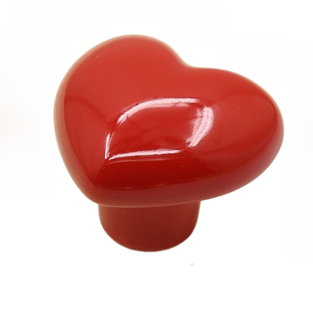 Furniture Hardware Knobs - Heart Shaped Pottery Cabinet Handle No