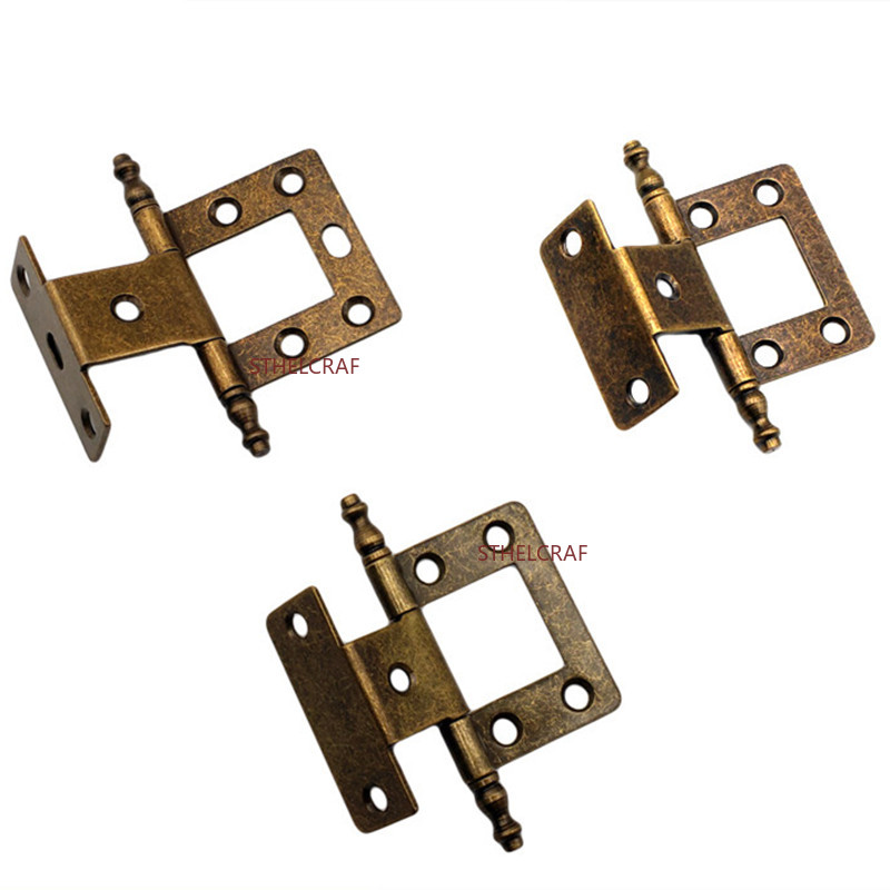 Furniture Hardware Vintage - 2PCS Vintage Decorative Cabinet Door Hinges