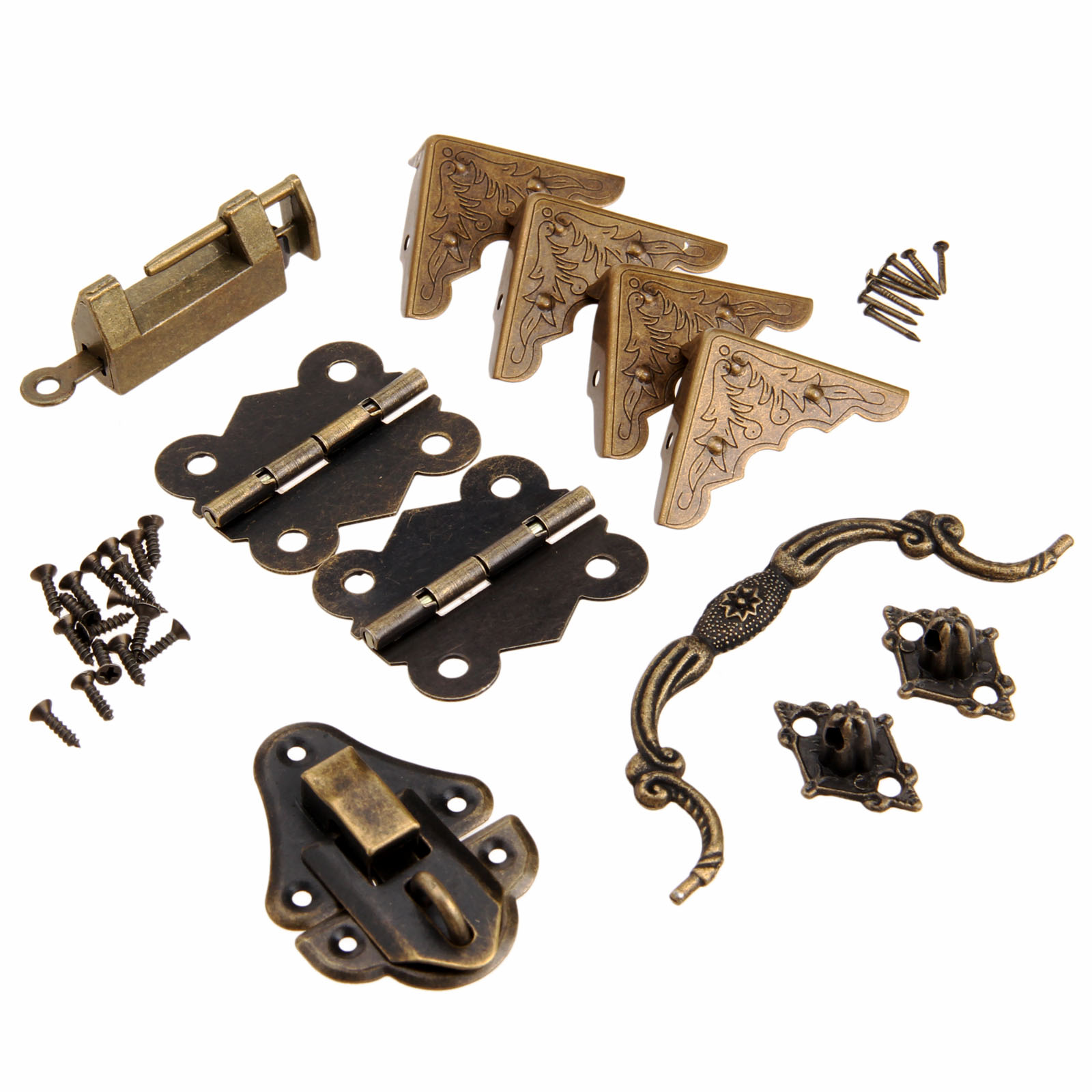 Furniture Hardware Antique - 9Pcs/set Furniture Fittings Chinese Brass Hardware