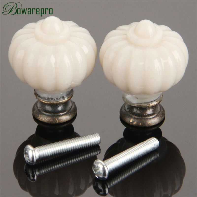 1Pc Acrylic Ivory White Pumpki - Furniture Hardware Knobs ulasan dan harga
