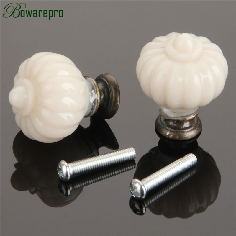 1Pc Acrylic Ivory White Pumpki - Furniture Hardware Knobs ulasan dan harga