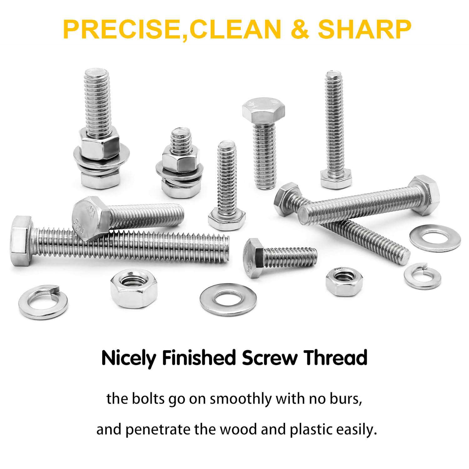VKKM 48Pcs M10 Hex Head Bolts  - Restoration Hardware Furniture Outdoor ulasan dan harga