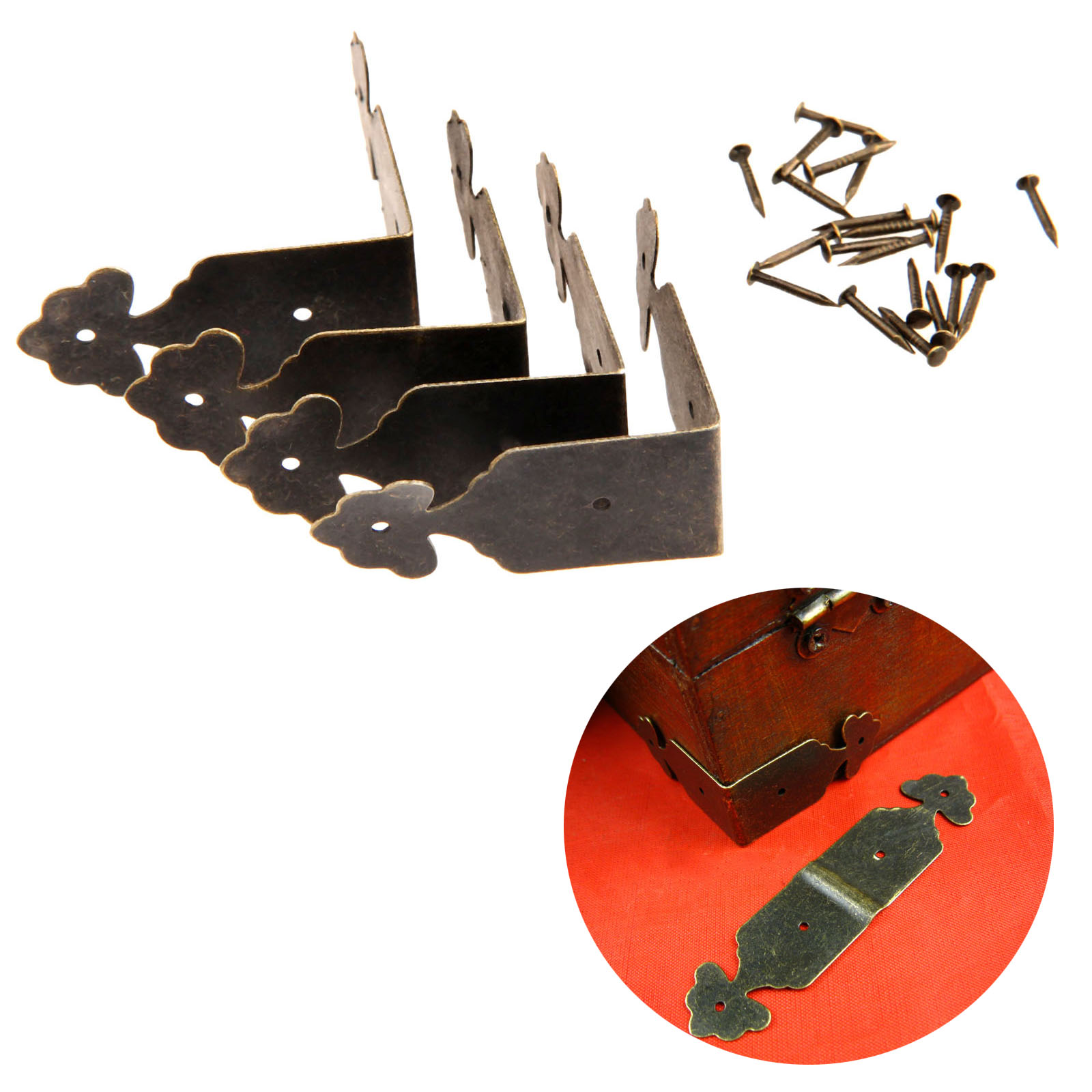 4pcs Decorative Corner Protect - Furniture Hardware Antique ulasan dan harga