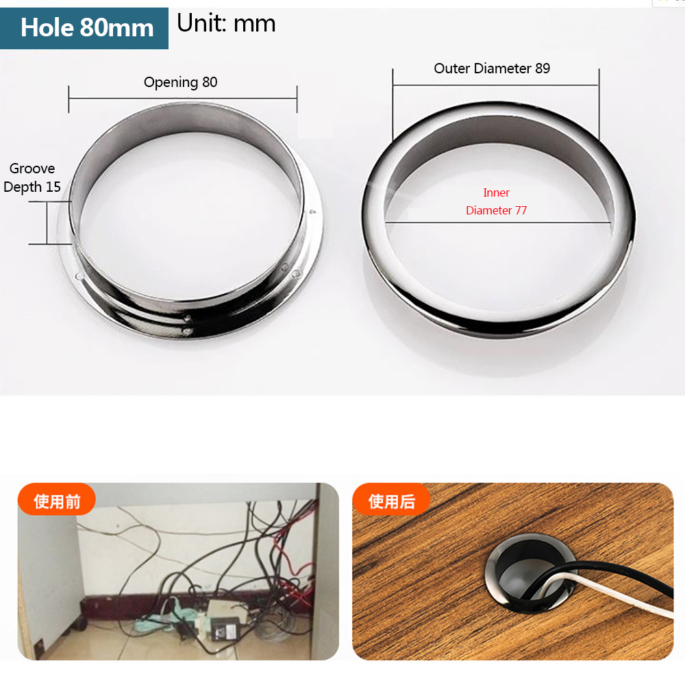 Wire Hole Cover Computer Table - Furniture Hardware Covers ulasan dan harga