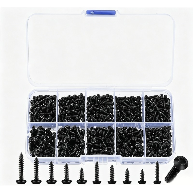 600 Pcs M2-M3 Black Torx Pan H - Furniture Hardware Repair ulasan dan harga
