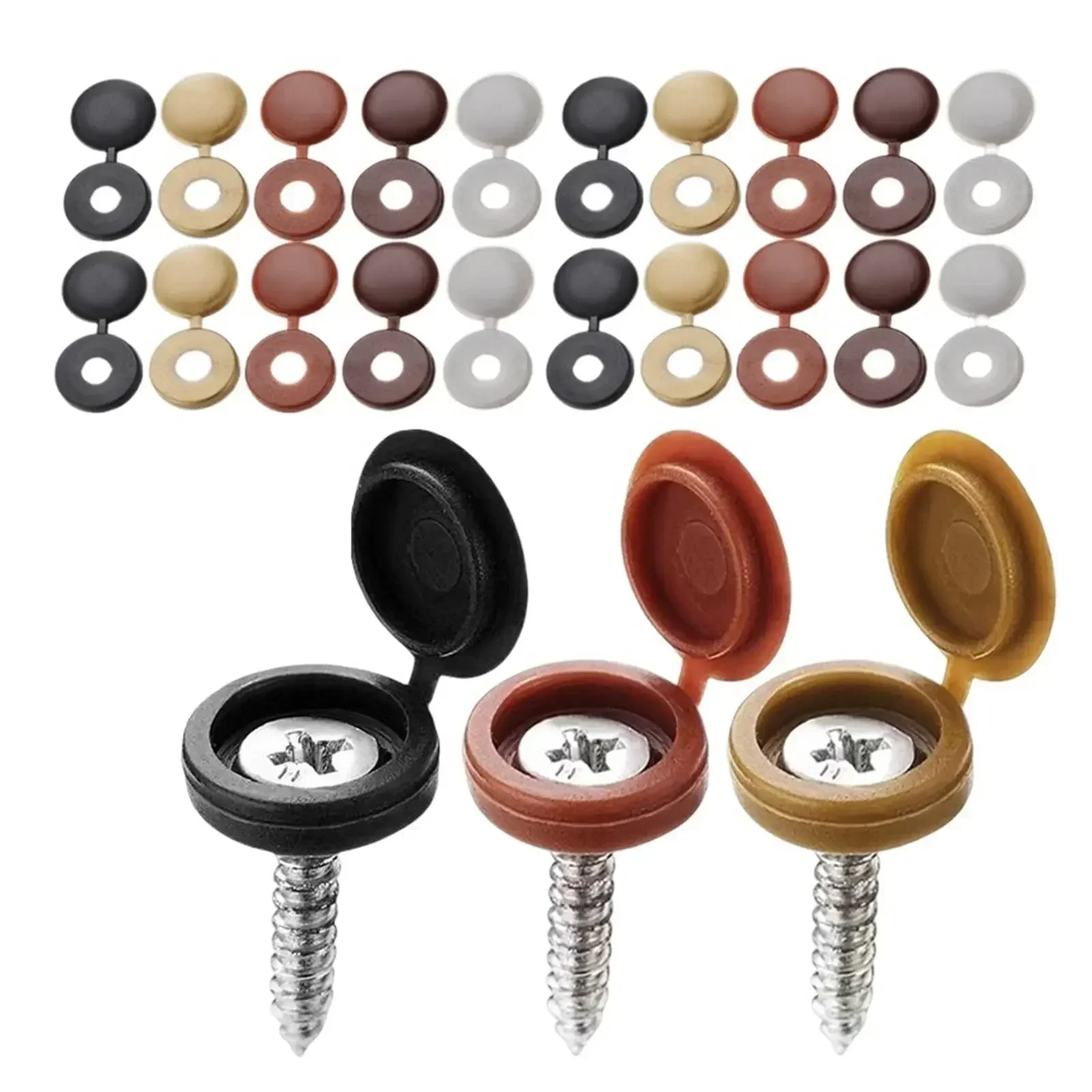 Hinged Plastic Screw Cap Cover - Furniture Hardware Covers ulasan dan harga