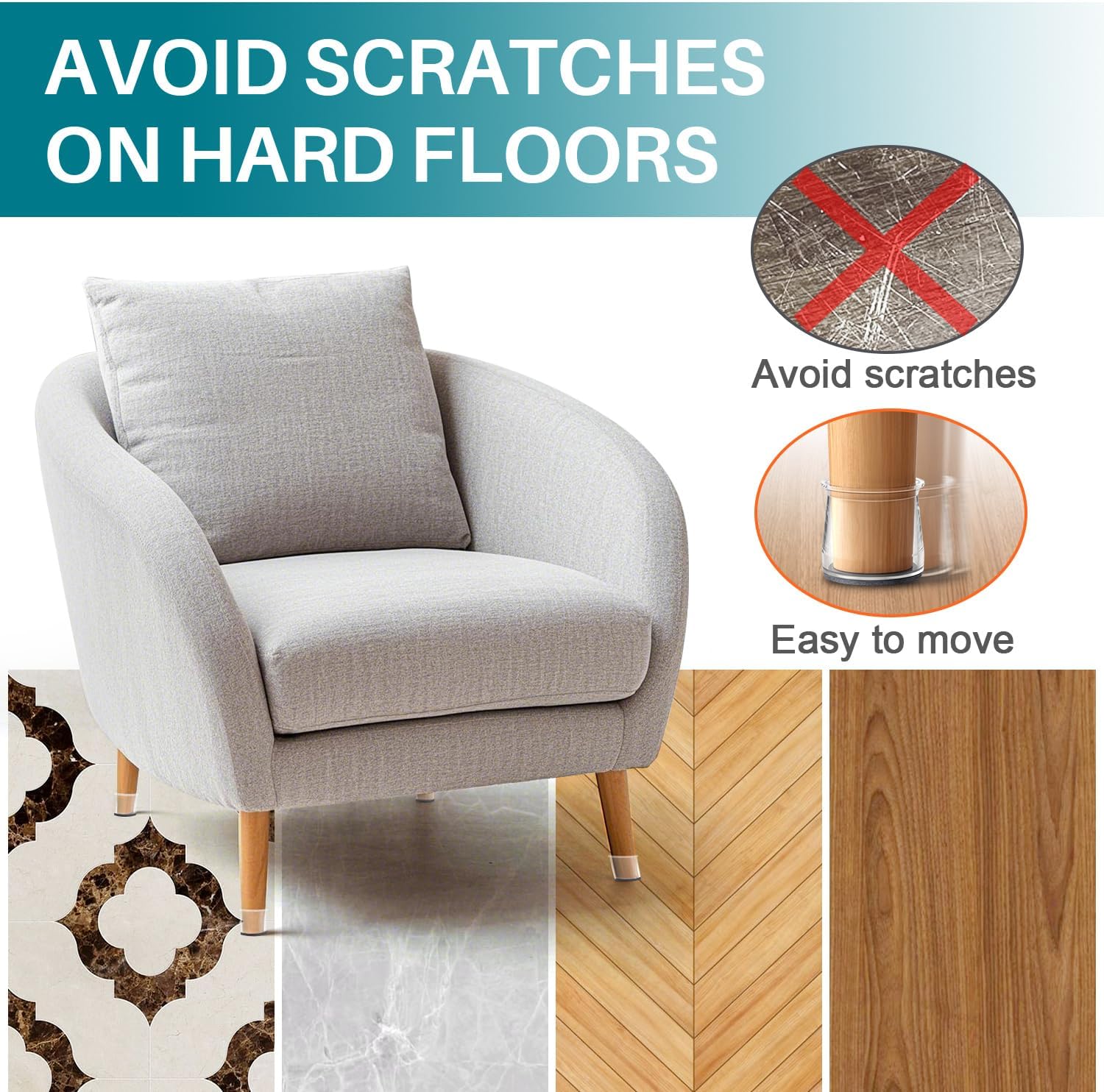 16 Pcs Chair Leg Floor Protect - Furniture Foot Pad ulasan dan harga