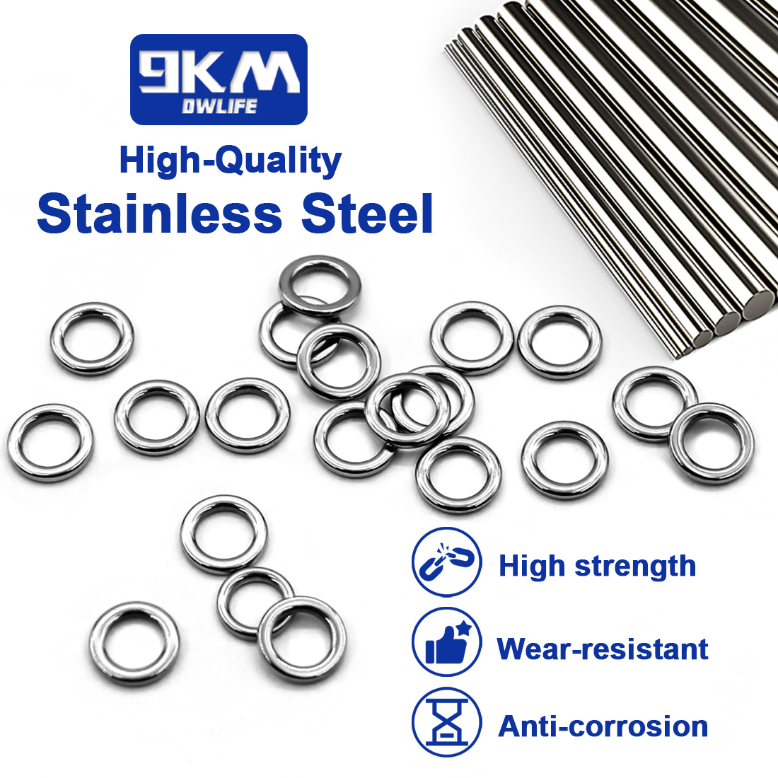 9KM Solid Ring Fishing 50pcs S - Furniture Hardware Jig ulasan dan harga