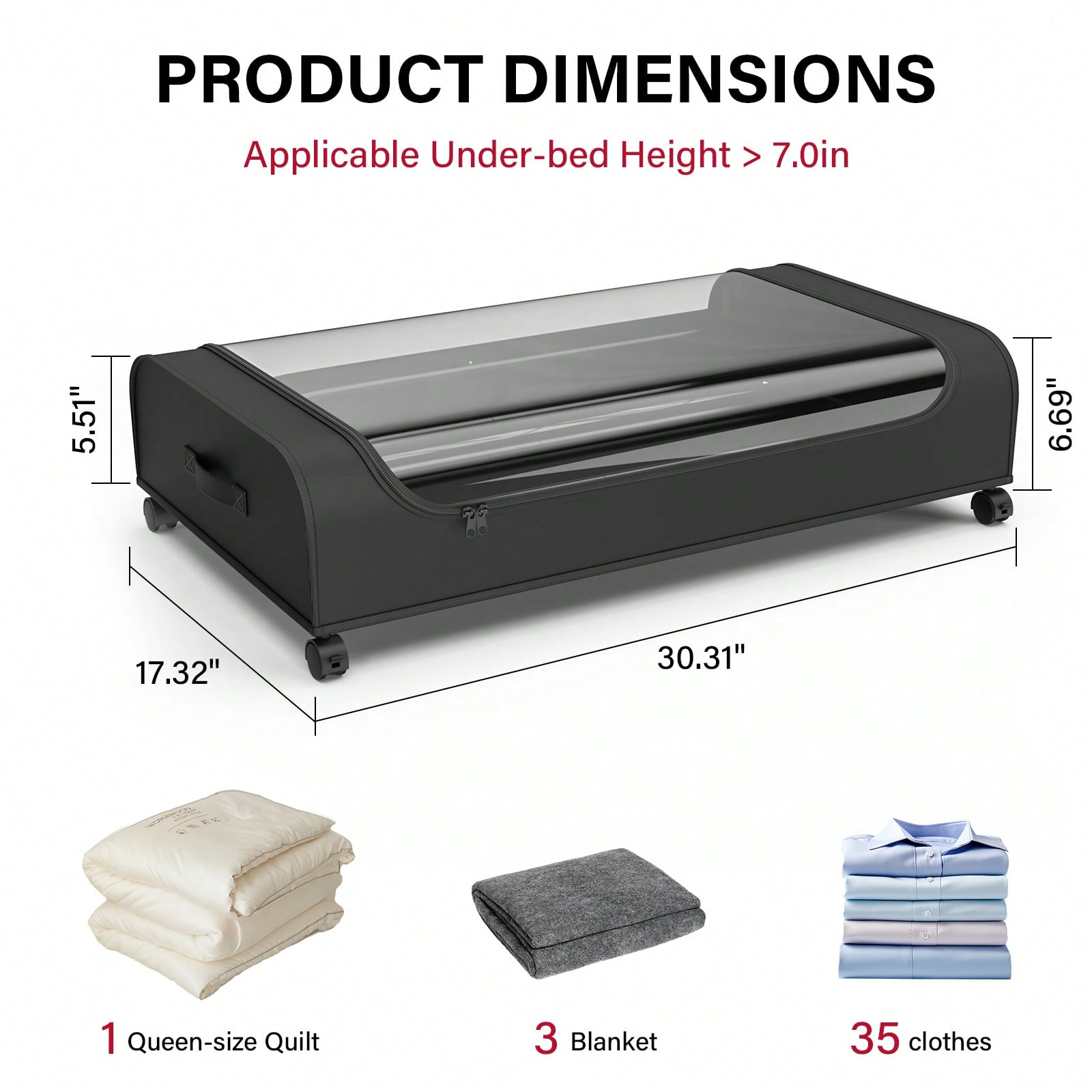 Underbed Storage Organizer Wit - Furniture Hardware For Bed ulasan dan harga