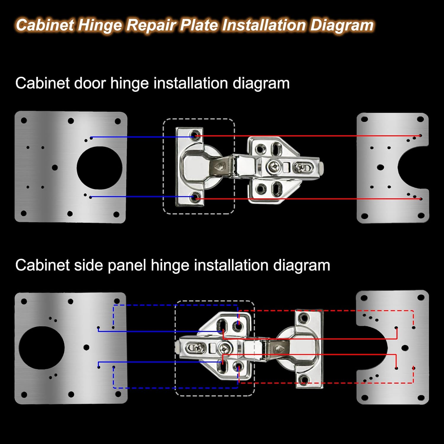 Cabinet Door Hinge Repair Plat - Furniture Hardware Repair ulasan dan harga