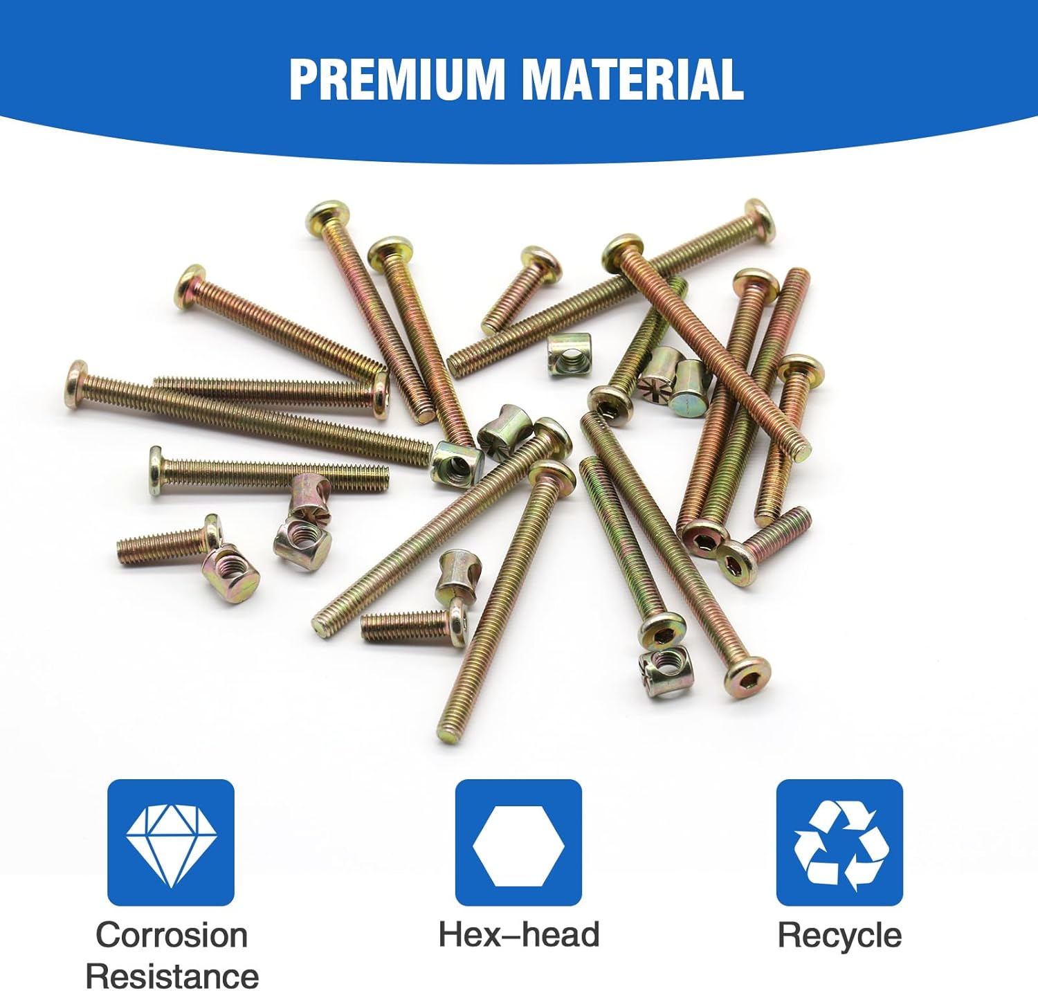 VKKM 25Pcs M6 Baby Crib Screws - Furniture Hardware Repair ulasan dan harga