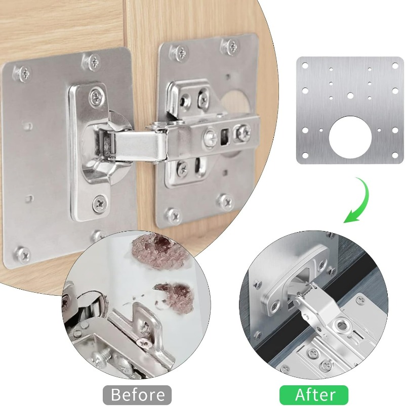 Cabinet Door Hinge Repair Plat - Furniture Hardware Repair ulasan dan harga