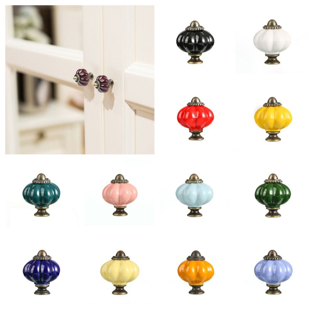 Simple Single Hole Ceramic Pum - Furniture Hardware Knobs ulasan dan harga