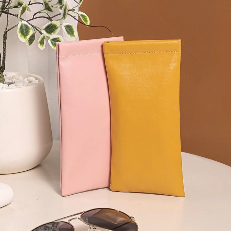 Unisex Leather Eyeglass Case P - Soft Close Hinge ulasan dan harga