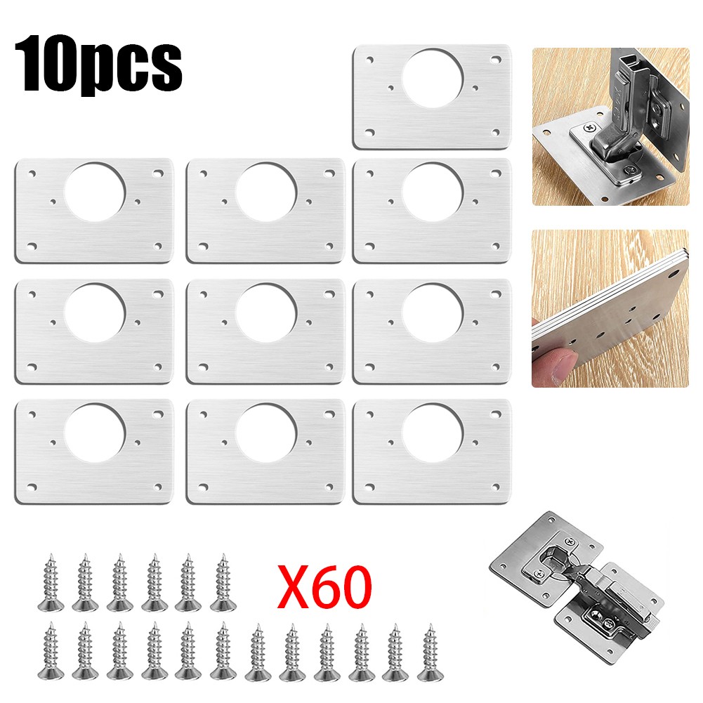 1/2/4/10Pcs Hinge Repair Plate - Furniture Hardware Repair ulasan dan harga