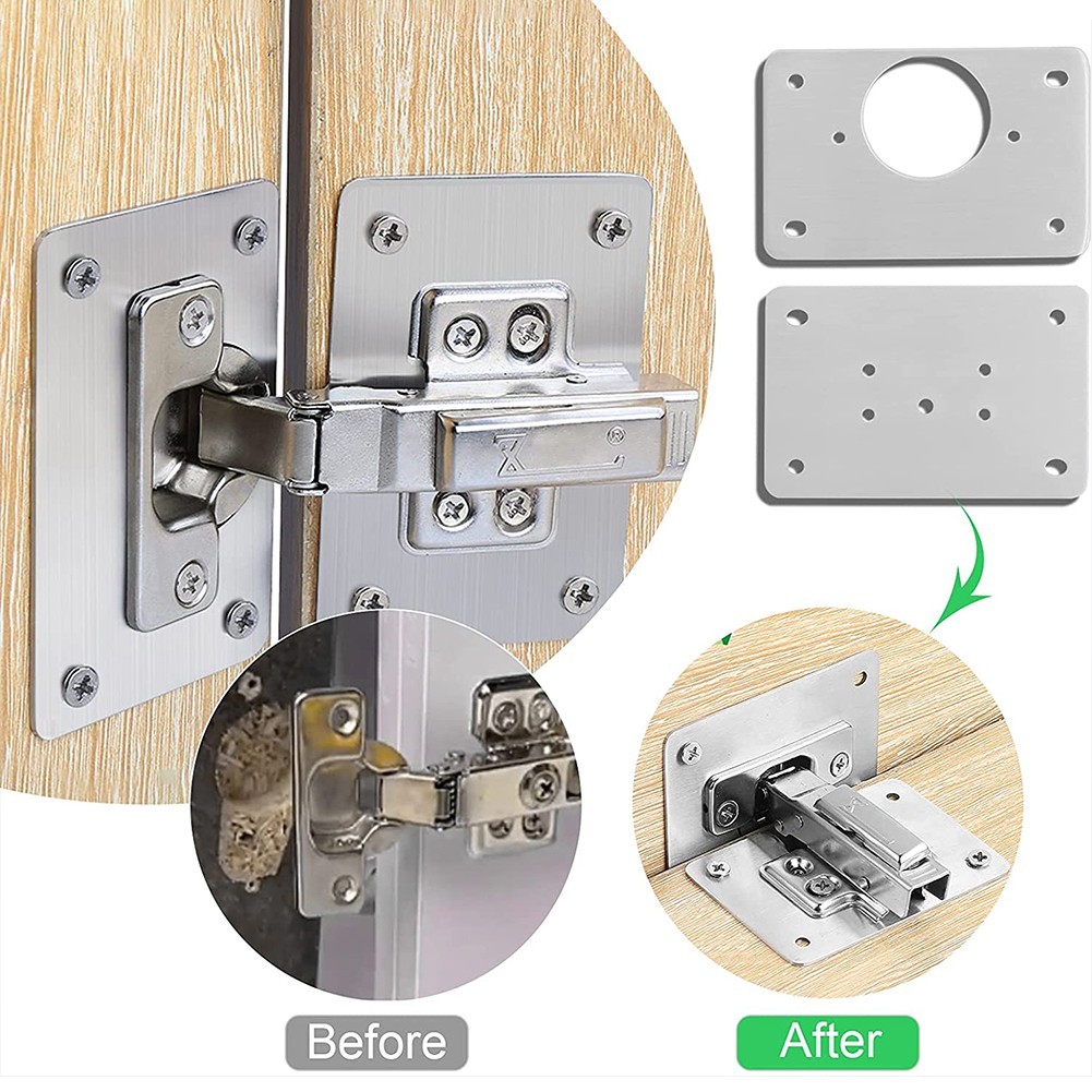 1/2/4/10Pcs Hinge Repair Plate - Furniture Hardware Repair ulasan dan harga
