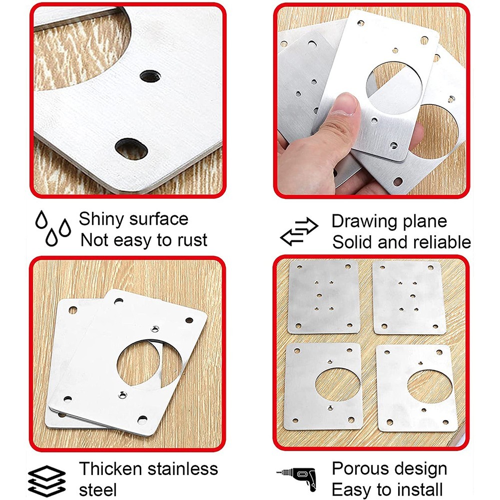 1/2/4/10Pcs Hinge Repair Plate - Furniture Hardware Repair ulasan dan harga